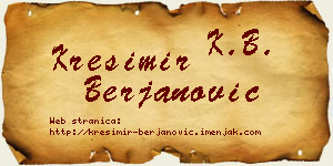Krešimir Berjanović vizit kartica